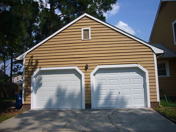 front of garage