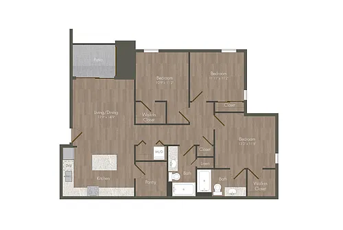 Floor plan Three Bedroom