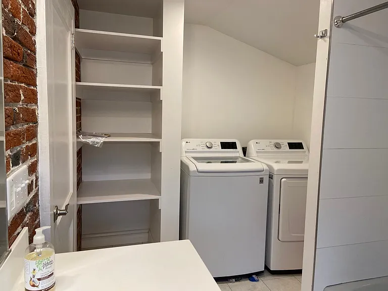Laundry and shelves