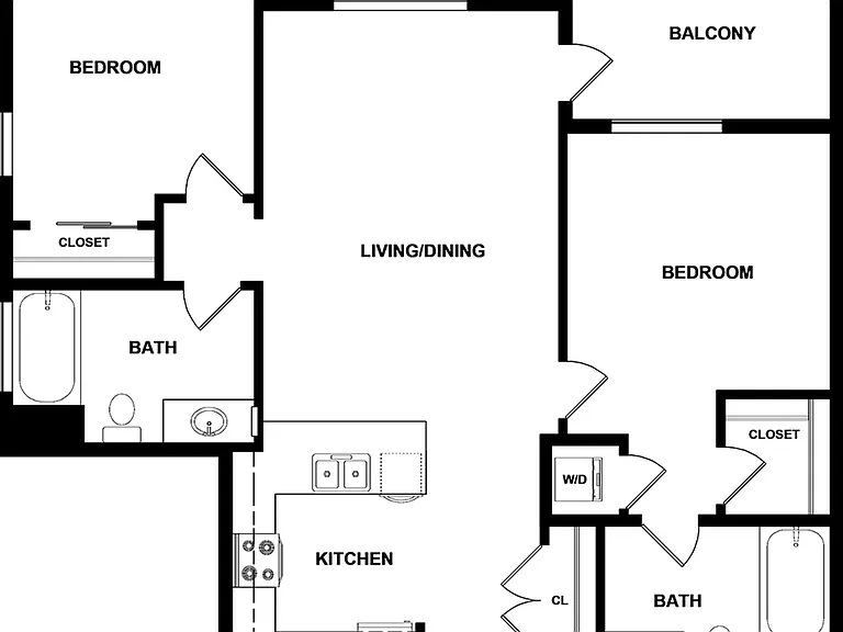 B1 2 Bedroom 2 Bath B1 2 Bedroom 2 Bath
