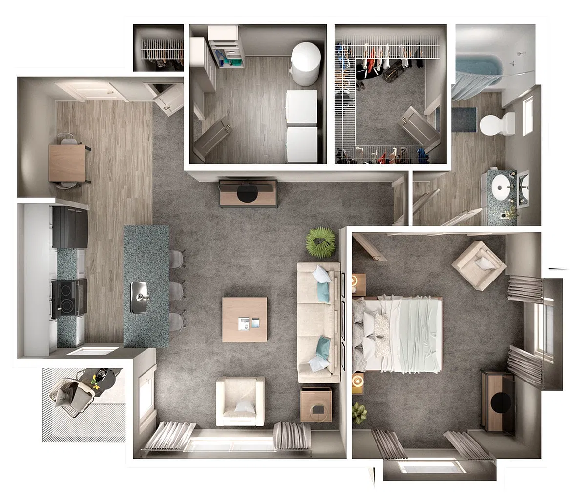 Floor plan Oaks with Terrace
