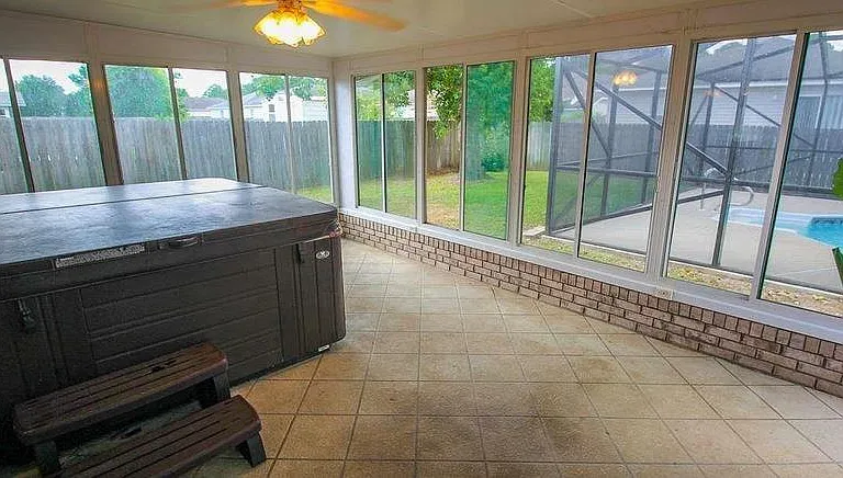 Florida Room with Hot Tub