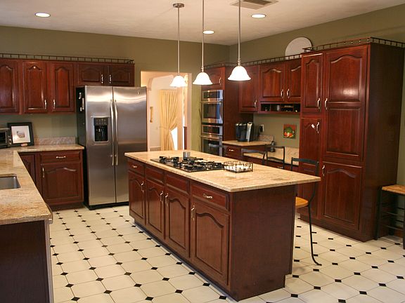kitchen with large island