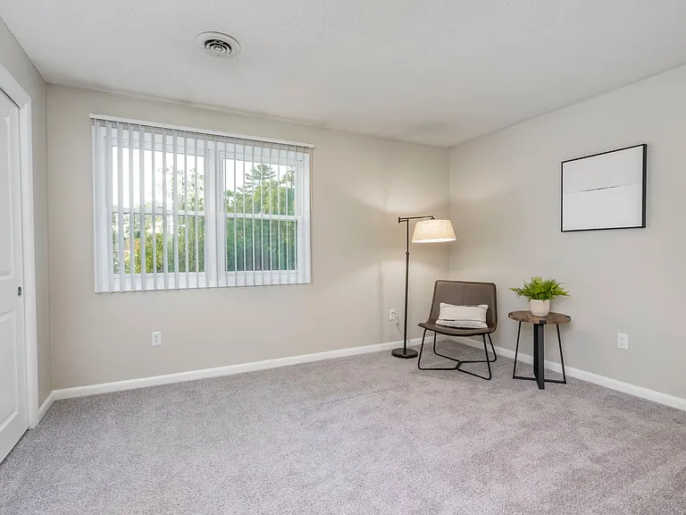Experience spacious bedroom luxury with a generous closet and built-in organizers, offering serenity and tidy living.