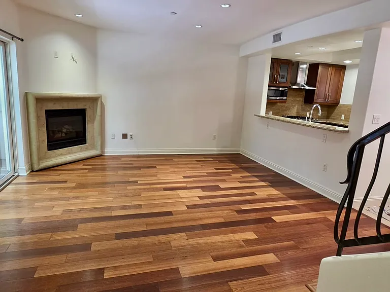 Living room gas fireplace