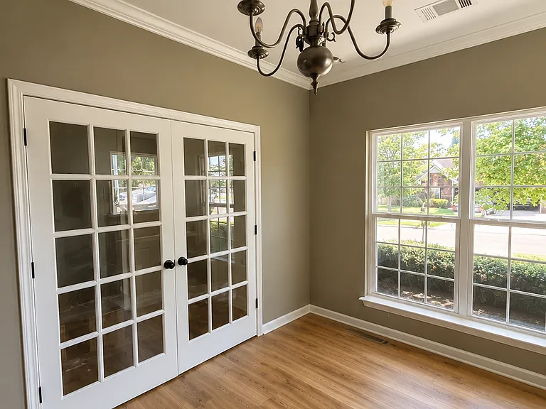 Dining room with french doors