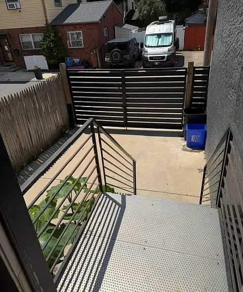 Back door with enclosed parking
