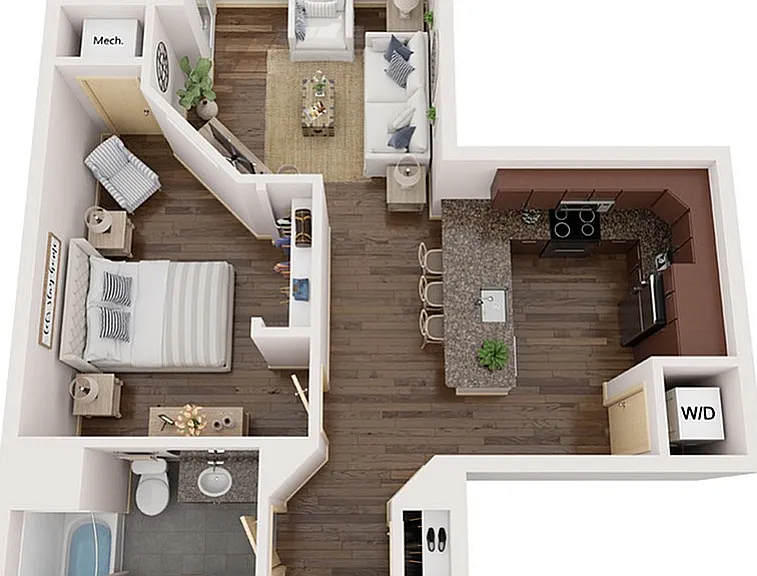 Floor Plan A3 | Elan | Apartments in Fitchburg, WI Floor Plan A3 | Elan | Apartments in Fitchburg, WI