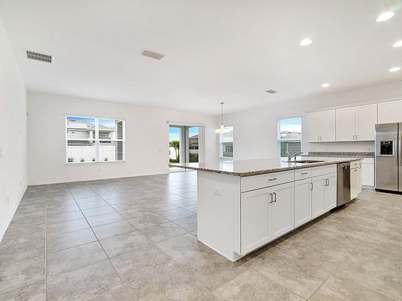 Kitchen with view of great room