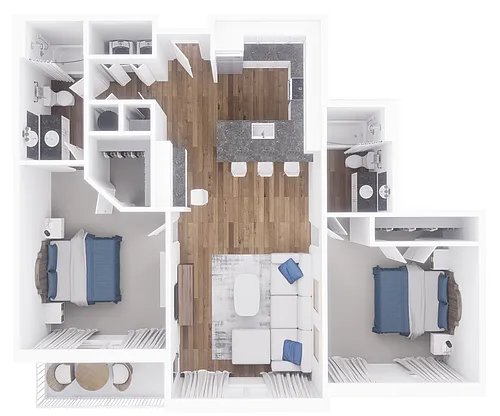 Floor plan 2x2 1036 sqft