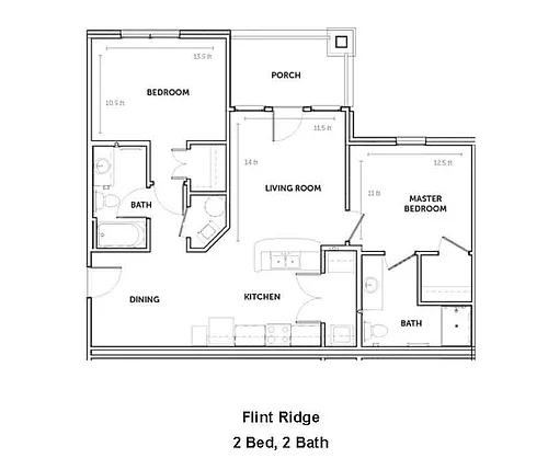 Floor plan 2 Bedroom