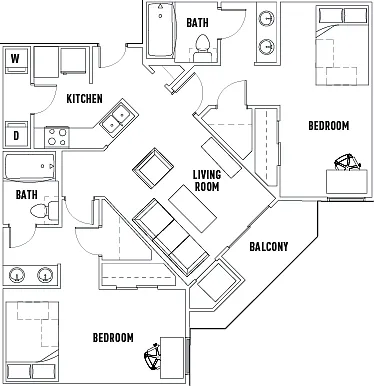 308_University Commons_2 Bed 2 Bath Corner Private ORIGINAL 308_University Commons_2 Bed 2 Bath Corner Private ORIGINAL