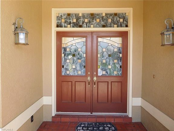 Stained glass entry done by owner!