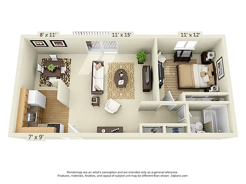 Floor plan 1 Bedroom