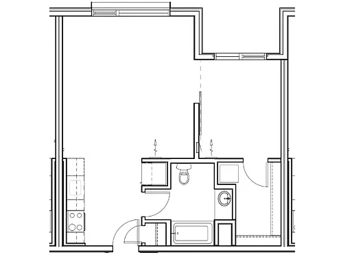 Floor plan ONE BEDROOM