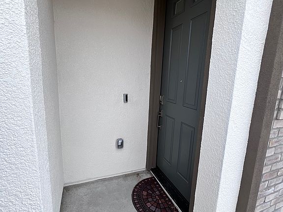 Covered porch with Ring camera doorbell