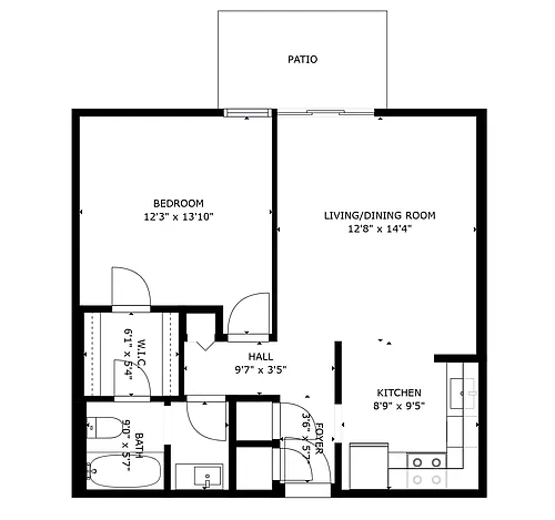 Floor plan Garden 1x1
