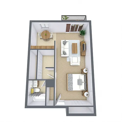 Floor plan Studio 01A