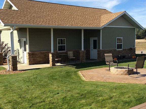 Detached garage and patios