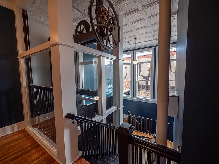 Vestibule with Old Encased Elevator