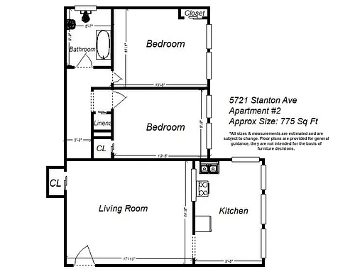 Floor plan 5721 Stanton Ave - 2 - MOVE IN TODAY