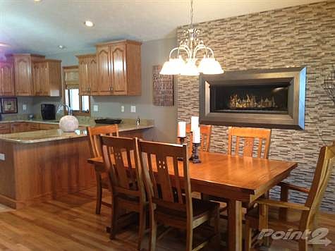 Dining, Fireplace & Kitchen