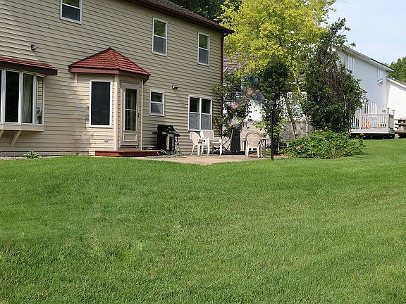 back yard and walk out patio