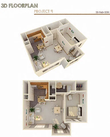Floor plan 1br/1ba