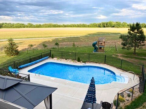 Aerial view of pool