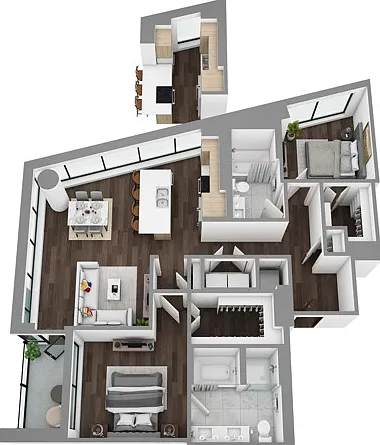 Floor Plan O - 3D Floor Plan O - 3D