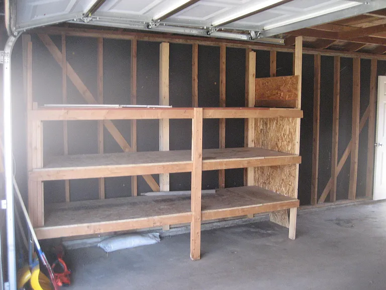 Garage space with lots of storage area