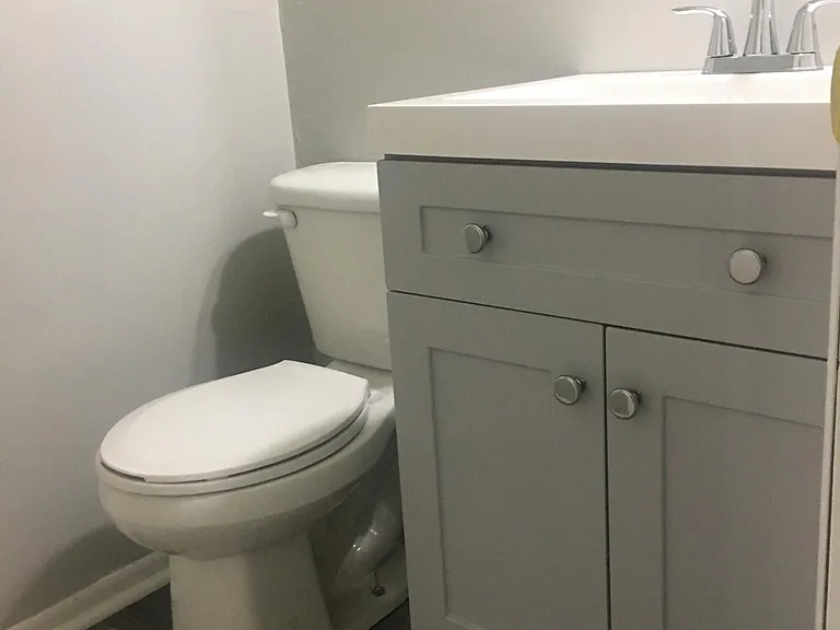 Brand-new half bath on 1st floor