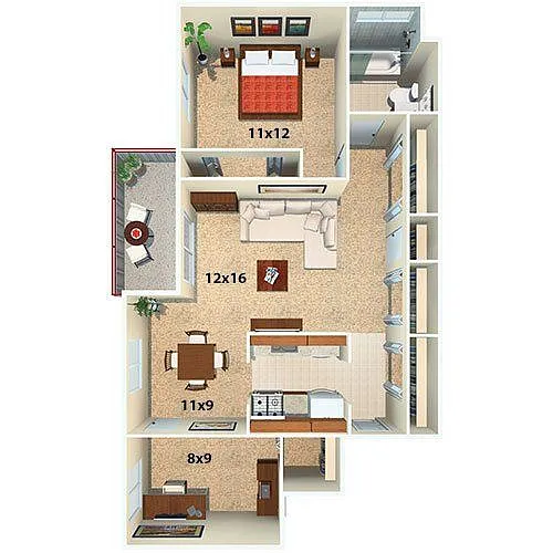 Floor plan Bedford With Den