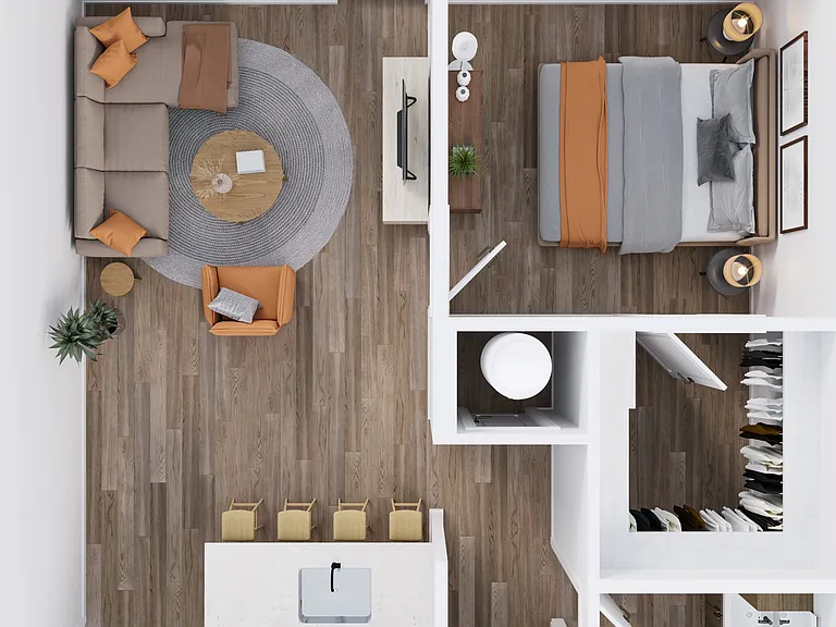 Explore the charming layout of this cozy living space, designed for modern comfort. Explore the charming layout of this cozy living space, designed for modern comfort.