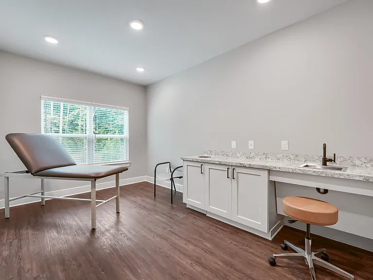 Health room with patient table