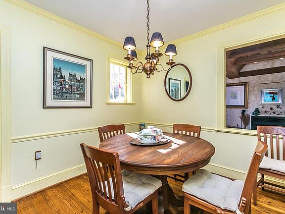 Dining room with opening into family room