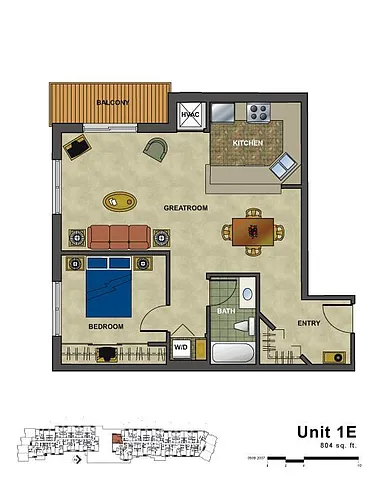 Floor plan 1E