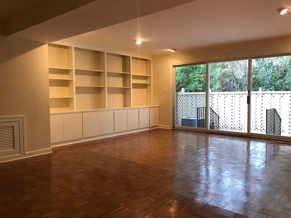 Living room with sliders to patio