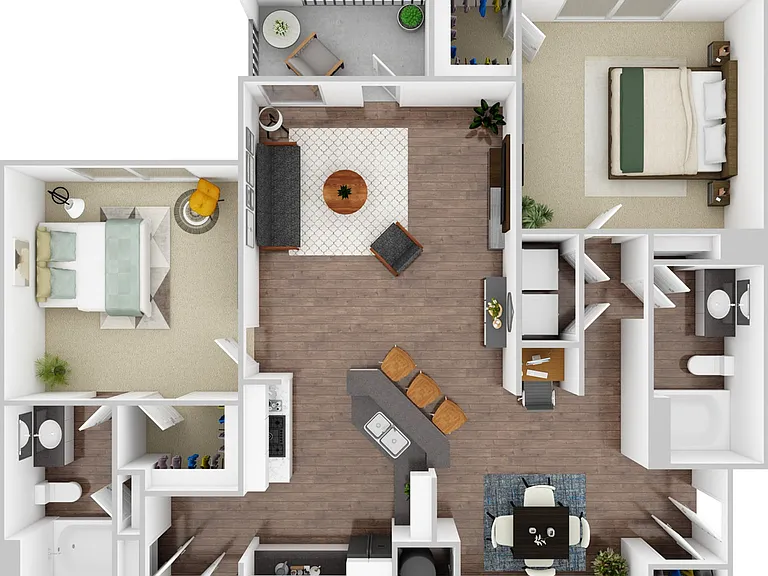 2 Bedroom | 2 Bath | 1177 SF 2 Bedroom | 2 Bath | 1177 SF