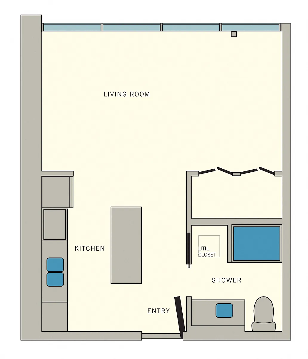 Floor plan D3 - Studio