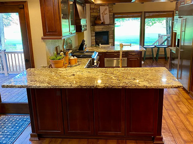 Spruce & Pine Cabin
features a modern kitchen equipped with all the essentials