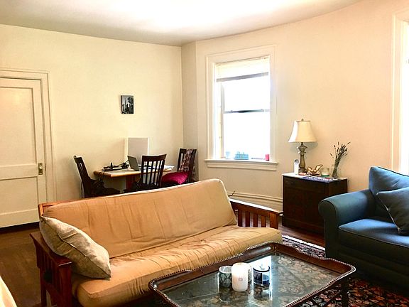 Plenty of space for comfortable couches and chairs in this large Living Room!