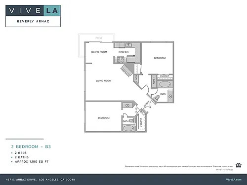 Floor plan 2 Bed / 2.0 Bath