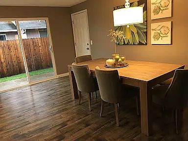 Dining area to back yard