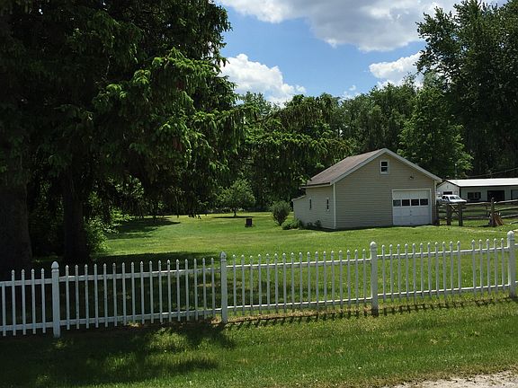 Tree lined yard