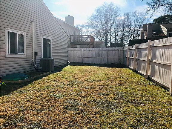 Back Yard with Privacy Fence.