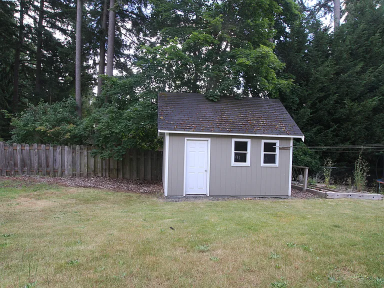 Storage building.
