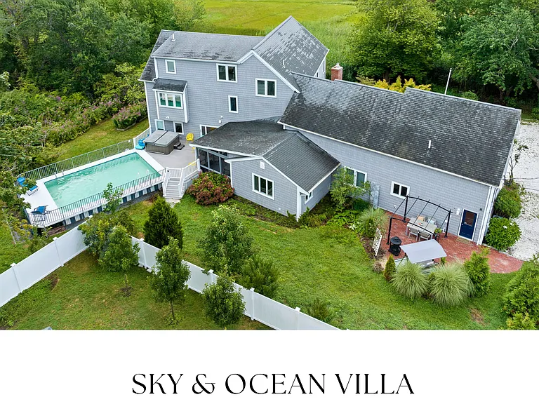 Arial view of the villa