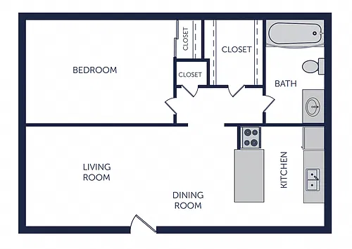 Floor plan 1 Bedroom