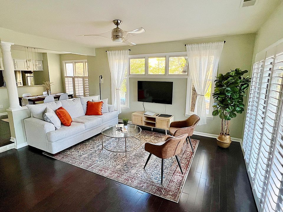 Make yourself at home in the warm, inviting living room. It may become your favorite part of the apartment with the comfortable overstuffed couch, 50" LED SmartTV, and natural light throughout the day!
